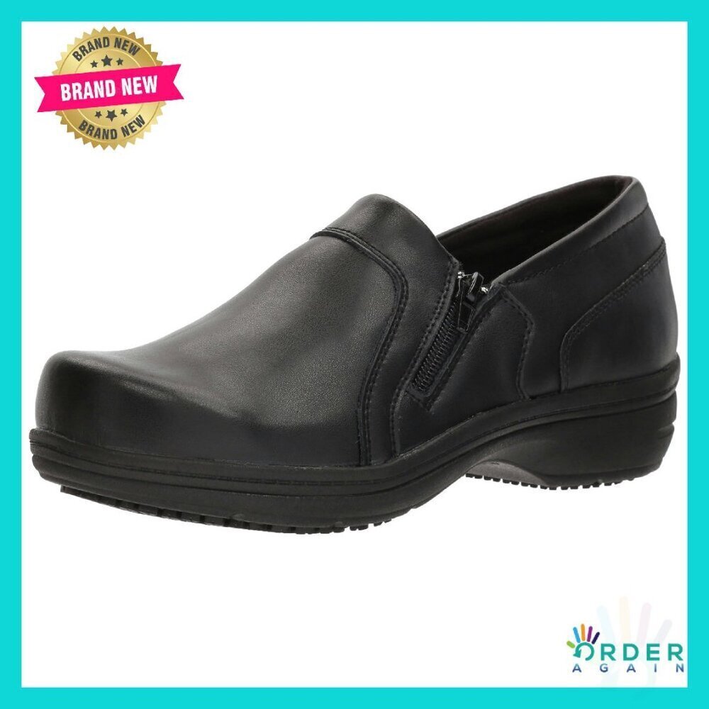 Premium Leather Slip Resistant Work Shoes Relaxed Fit Arch Support Professional